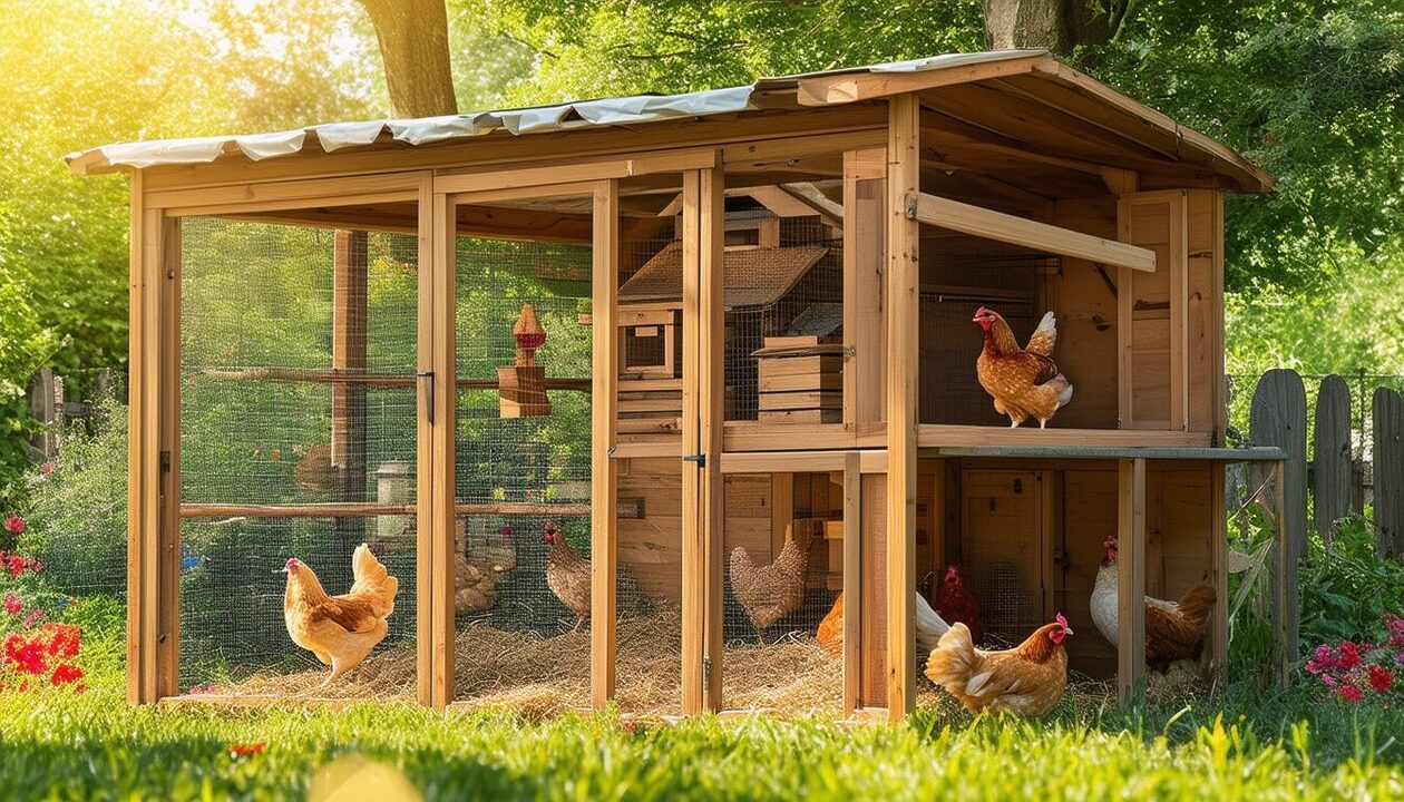 découvrez comment construire un poulailler efficace et confortable pour vos poules. nos conseils pratiques vous guideront étape par étape pour assurer le bien-être de vos volailles tout en optimisant l'espace et les ressources. apprenez à choisir les matériaux, la taille idéale et les aménagements indispensables pour un élevage réussi.