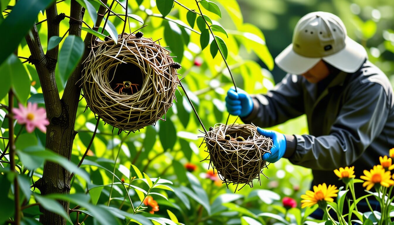 découvrez les astuces essentielles pour identifier les nids de guêpes et de frelons dans votre jardin. apprenez à reconnaître les signes révélateurs et à sécuriser votre espace extérieur.