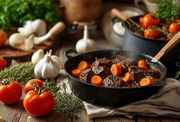 découvrez la recette authentique du boeuf bourguignon, un plat traditionnel français savoureux, préparé avec amour et des ingrédients de qualité. suivez nos étapes simples pour réaliser ce classique de la cuisine bourguignonne qui ravira vos convives. bon appétit!