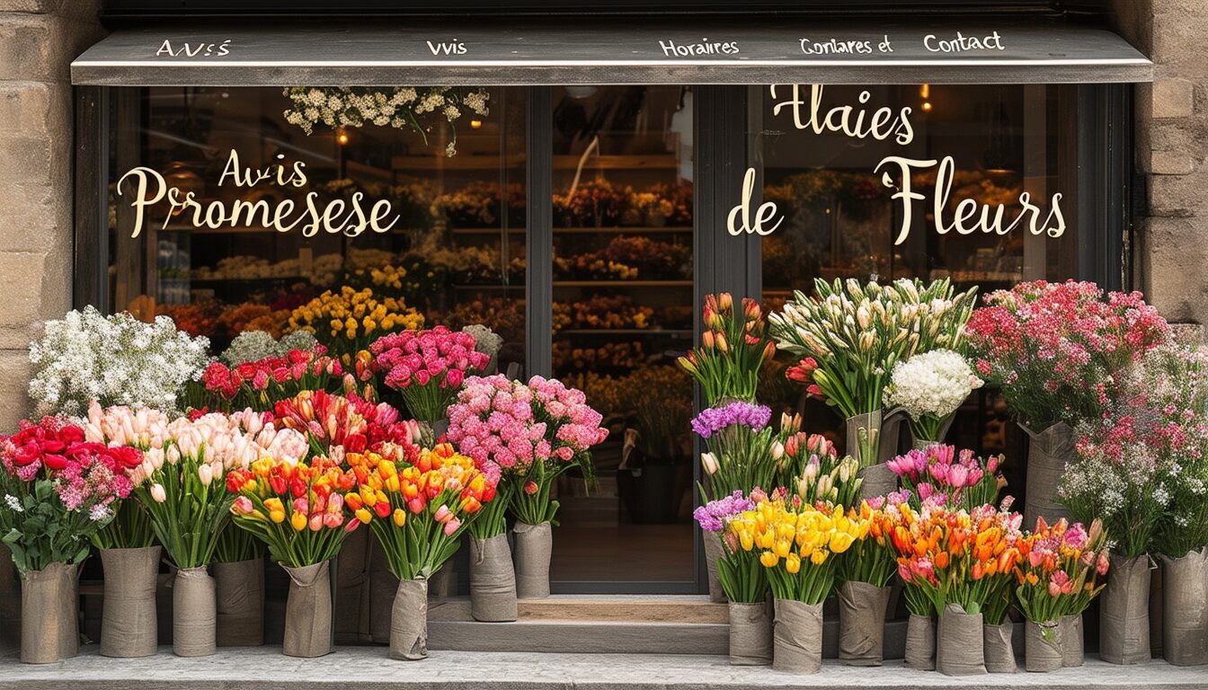 découvrez promesse de fleurs : l'avis des clients, les horaires d'ouverture et les informations de contact pour sublimer vos événements avec des fleurs de qualité.