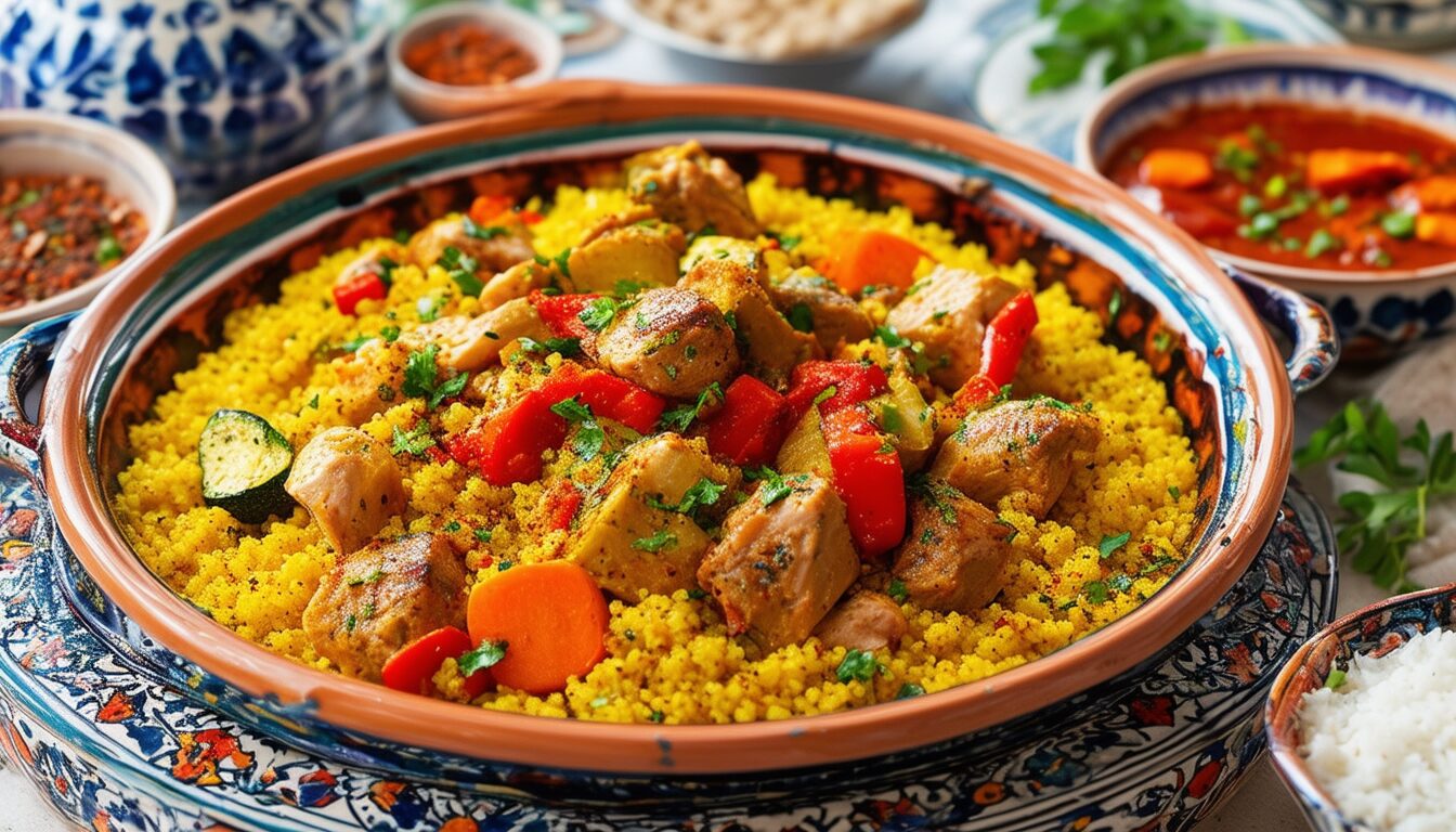 découvrez notre guide étape par étape pour préparer un couscous savoureux et authentique. apprenez les secrets de ce plat traditionnel, des choix d’ingrédients à la cuisson parfaite, pour ravir vos convives à chaque repas.