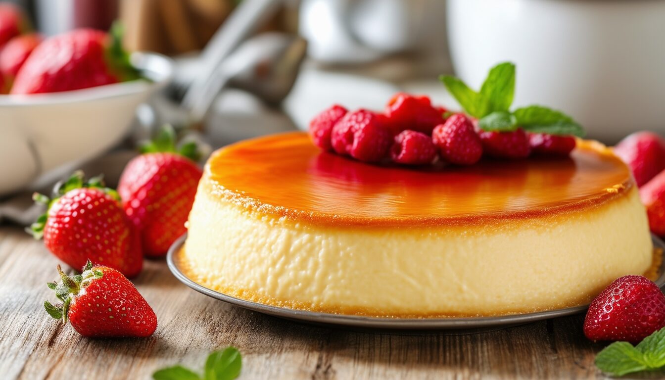 découvrez notre délicieuse recette de flan pâtissier, un dessert classique à savourer. facile à réaliser chez vous, ce flan onctueux et gourmand ravira vos papilles et celles de vos proches. lancez-vous et impressionnez avec ce délice fait maison !