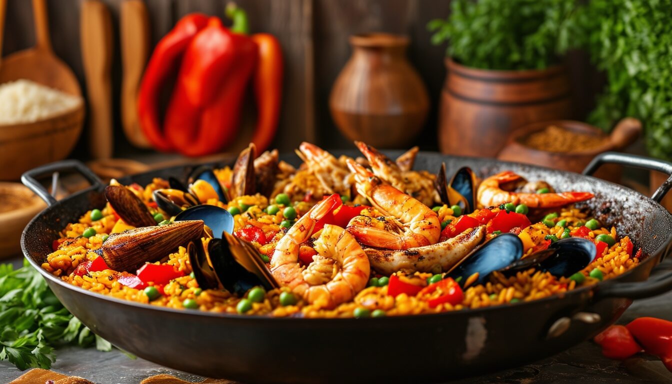 découvrez les secrets d'une traditionnelle paella avec notre recette détaillée. apprenez les astuces pour maîtriser cette spécialité espagnole, alliant riz parfumé, fruits de mer et viandes pour un plat savoureux qui ravira vos invités.