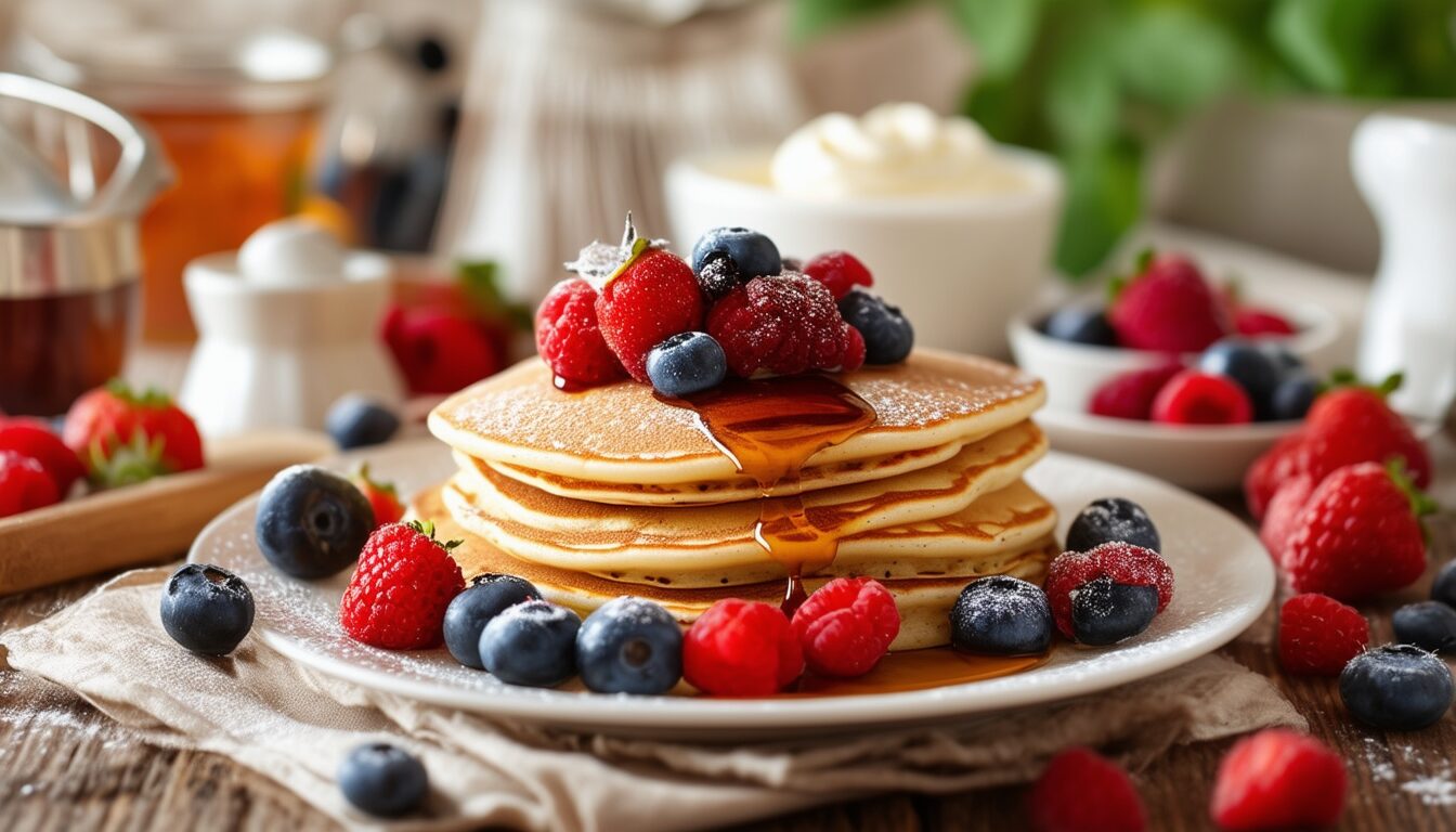 découvrez notre délicieuse recette de pancakes accompagnée d'astuces et de conseils pour réaliser des pancakes parfaits à chaque coup. que vous soyez novice ou expert en cuisine, nos recommandations vous aideront à obtenir des pancakes moelleux et savoureux, idéals pour un petit-déjeuner gourmand ou un brunch entre amis.