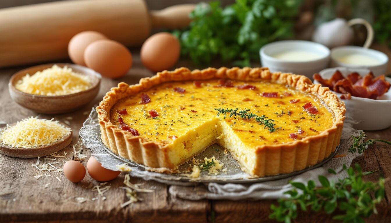 découvrez les secrets d'une préparation réussie de la traditionnelle quiche lorraine. suivez notre recette étape par étape pour réaliser cette délicieuse spécialité française, alliant saveurs authentiques et textures fondantes. idéale pour un repas en famille ou un buffet entre amis.