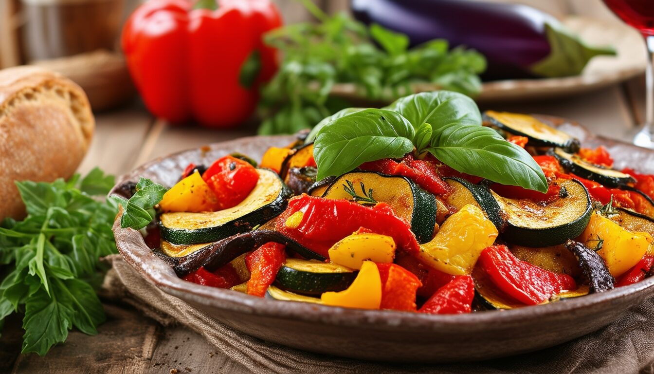 découvrez notre délicieuse recette de ratatouille, un plat traditionnel provençal riche en saveurs et en couleurs. parfait pour savourer les légumes de saison, ce mets authentique apportera une touche méditerranéenne à vos repas. facile à préparer, il ravira les papilles des petits comme des grands.