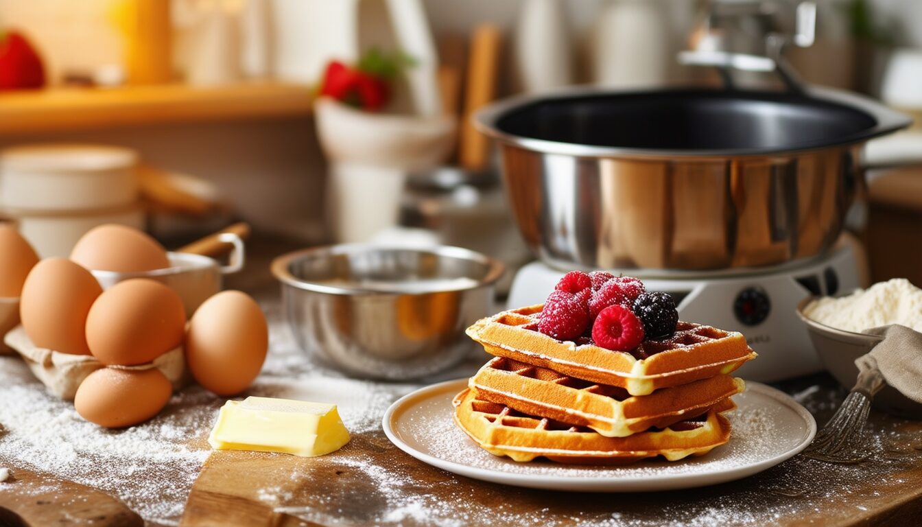 découvrez notre délicieuse recette de gaufres croustillantes à préparer facilement chez vous. suivez nos conseils pour réaliser des gaufres dorées et aériennes, idéales pour le petit-déjeuner ou le dessert. parfaites avec vos garnitures préférées !