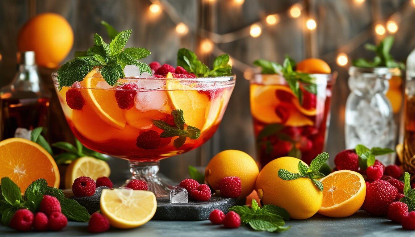 découvrez notre recette de punch, une boisson festive facile à préparer qui éblouira vos invités. suivez nos étapes simples pour concocter ce cocktail rafraîchissant, idéal pour vos soirées et célébrations. apprenez à marier les saveurs et à personnaliser votre punch selon vos goûts !